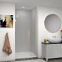 Transolid Elizabeth 76" High x 39-1/2" Wide Hinged Semi Frameless Shower Door with Clear Glass Champagne Bronze