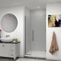 Transolid Elizabeth 76" High x 42-1/2" Wide Hinged Semi Frameless Shower Door with Clear Glass Matte Black