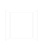 Transolid Expressions 60" W x 36" D x 72" H Three Panel Shower Wall Kit White