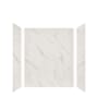 Transolid Expressions 60" W x 36" D x 72" H Three Panel Shower Wall Kit Bianca