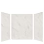Transolid Expressions 60" W x 60" D x 72" H Three Panel Shower Wall Kit Bianca