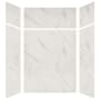 Transolid Expressions 60" W x 48" D x 96" H Six Panel Shower Wall Kit Bianca