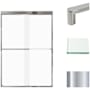 Transolid 70" High x 47" Wide Bypass Frameless Shower Door with Frosted Glass Polished Chrome