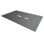 Transolid 70-7/8" x 41-1/2" Rectangular Shower Base with Center Drain Dark Grey