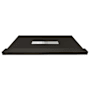 Transolid 70-7/8" x 48-1/2" Rectangular Shower Base with Single Threshold and Center Drain Black