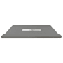 Transolid 70-7/8" x 48-1/2" Rectangular Shower Base with Single Threshold and Center Drain Dark Grey