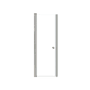 Transolid Lyna 70" High x 24" Wide Pivot Frameless Shower Door with Clear Glass Brushed Stainless