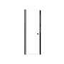 Transolid Lyna 70" High x 24" Wide Pivot Frameless Shower Door with Clear Glass Matte Black