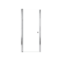 Transolid 70" High x 30" Wide Pivot Frameless Shower Door with Clear Glass Polished Chrome