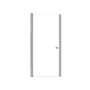 Transolid Lyna 70" High x 32" Wide Pivot Frameless Shower Door with Clear Glass Brushed Stainless
