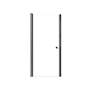 Transolid Lyna 70" High x 32" Wide Pivot Frameless Shower Door with Clear Glass Matte Black
