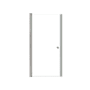Transolid Lyna 70" High x 33" Wide Pivot Frameless Shower Door with Clear Glass Brushed Stainless