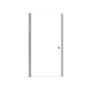 Transolid Lyna 70" High x 36" Wide Pivot Frameless Shower Door with Clear Glass Brushed Stainless