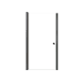 Transolid Lyna 70" High x 36" Wide Pivot Frameless Shower Door with Clear Glass Matte Black