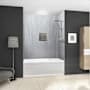Transolid Lusso 72" H x 60" W x 60" D Three Wall Alcove Shower Walls Glacier Grey