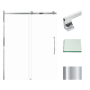 Transolid 76" High x 60" Wide Bypass Frameless Shower Door with Clear Glass Polished Chrome