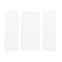 Transolid SaraMar 36" W x 36" D x 72" H Three Panel Shower Wall Kit White Subway Tile