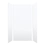 Transolid SaraMar 48" W x 36" D x 96" H Three Panel Shower Wall Kit White Velvet