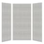Transolid SaraMar 48" W x 36" D x 96" H Three Panel Shower Wall Kit Grey Beach Subway Tile