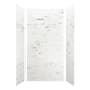 Transolid SaraMar 48" W x 36" D x 96" H Three Panel Shower Wall Kit White Venito Velvet