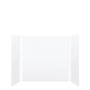 Transolid SaraMar 60" W x 36" D x 60" H Three Panel Shower Wall Kit White Velvet