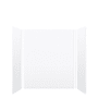 Transolid SaraMar 60" W x 36" D x 72" H Three Panel Shower Wall Kit White Velvet