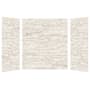 Transolid SaraMar 60" W x 36" D x 72" H Three Panel Shower Wall Kit Biscotti Marble Subway Tile