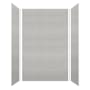 Transolid SaraMar 60" W x 36" D x 96" H Three Panel Shower Wall Kit Grey Beach Velvet