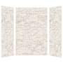 Transolid SaraMar 60" W x 36" D x 96" H Three Panel Shower Wall Kit Biscotti Marble Subway Tile
