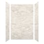 Transolid SaraMar 60" W x 36" D x 96" H Three Panel Shower Wall Kit Biscotti Marble Velvet