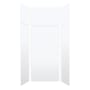 Transolid SaraMar 36" W x 36" D x 96" H Six Panel Shower Wall Kit White Velvet