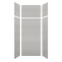 Transolid SaraMar 36" W x 36" D x 96" H Six Panel Shower Wall Kit Grey Beach Velvet
