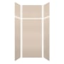 Transolid SaraMar 36" W x 36" D x 96" H Six Panel Shower Wall Kit Cashew Velvet