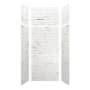 Transolid SaraMar 36" W x 36" D x 96" H Six Panel Shower Wall Kit White Venito Subway Tile