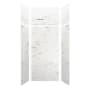 Transolid SaraMar 36" W x 36" D x 96" H Six Panel Shower Wall Kit White Venito Velvet