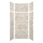 Transolid SaraMar 36" W x 36" D x 96" H Six Panel Shower Wall Kit Sand Creme Subway Tile