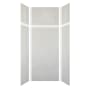 Transolid SaraMar 36" W x 36" D x 96" H Six Panel Shower Wall Kit Lunar Subway Tile