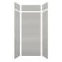 Transolid SaraMar 36" W x 36" D x 96" H Six Panel Shower Wall Kit Grey Beach Subway Tile