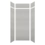 Transolid SaraMar 36" W x 36" D x 96" H Six Panel Shower Wall Kit Grey Beach Velvet