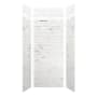 Transolid SaraMar 36" W x 36" D x 96" H Six Panel Shower Wall Kit White Venito Subway Tile