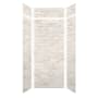 Transolid SaraMar 36" W x 36" D x 96" H Six Panel Shower Wall Kit Biscotti Marble Subway Tile