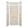 Transolid SaraMar 36" W x 36" D x 96" H Six Panel Shower Wall Kit Sand Creme Subway Tile