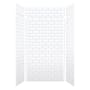 Transolid SaraMar 48" W x 36" D x 96" H Six Panel Shower Wall Kit White Subway Tile