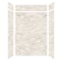 Transolid SaraMar 60" W x 36" D x 96" H Six Panel Shower Wall Kit Biscotti Marble Velvet