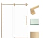 Transolid Teegan 80" High x 59" Wide Bypass Frameless Shower Door with Clear Glass Champagne Bronze