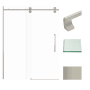 Transolid 80" High x 59" Wide Bypass Frameless Shower Door with Clear Glass Brushed Stainless