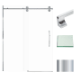Transolid 80" High x 59" Wide Bypass Frameless Shower Door with Clear Glass Polished Chrome