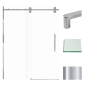 Transolid 80" High x 59" Wide Bypass Frameless Shower Door with Clear Glass Polished Chrome