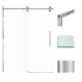 Transolid 80" High x 59" Wide Bypass Frameless Shower Door with Clear Glass Polished Chrome