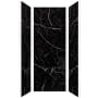 Transolid Titan 96" High x 36" Wide x 36" Deep Matte Honed Shower Wall Kit with Aluminum Corner and Edge Trim Black Caruso
